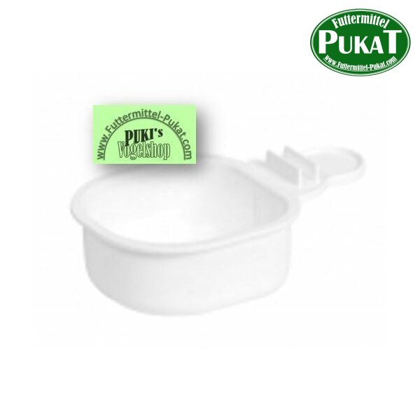 2gr M324 Futternapf für Gittertür, Plastik, weiß