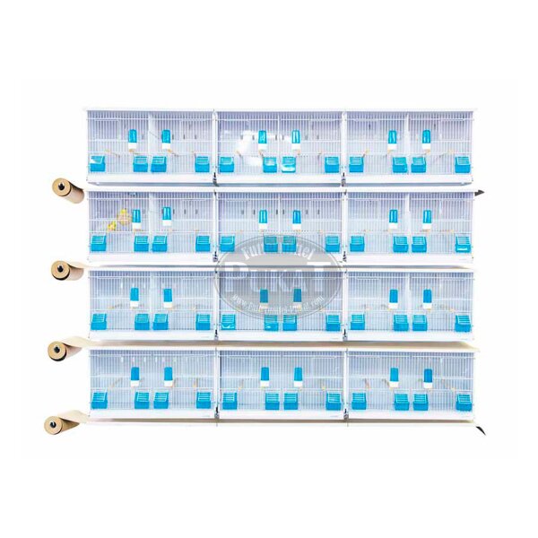 Käfiganlage "Evo 63" Wandbefestigung -  8 Käfige Maße 63x30x36h