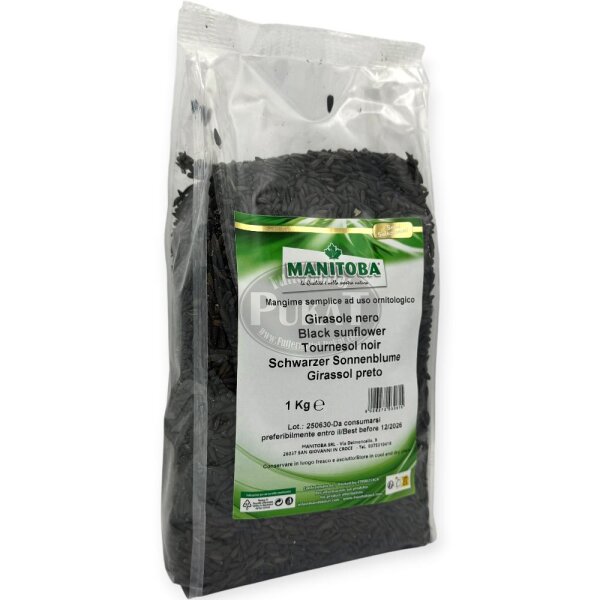 Manitoba Sonnenblumenkerne mini schwarz 1kg