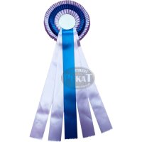 Rosetten 3 fach blau-weiß