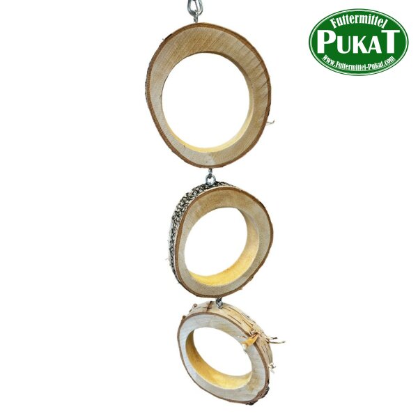 Ringschaukel aus drei Ringen für kleinere Vögel