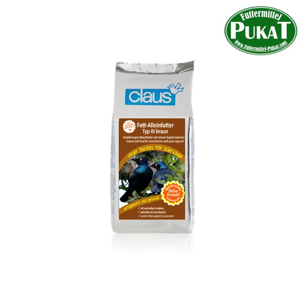 Claus Fett-Alleinfutter Typ III braun 5000g