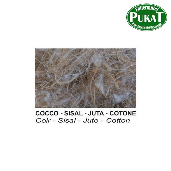 Nestmaterial Sisal Fibre 06CSJC Cocco-Sisal-Juta-Cotone 1000g
