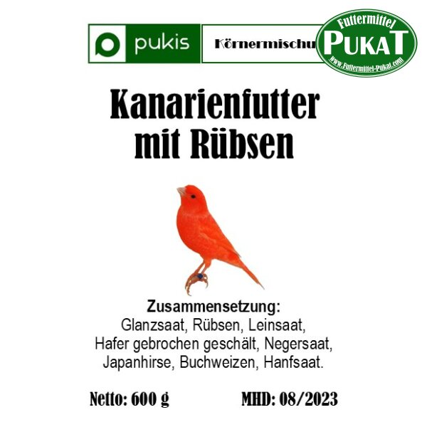 Pukis Kanarienfutter mit Rübsen 600g