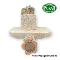 Gritsteinhalter für Sittiche und Papageien aus Kork...