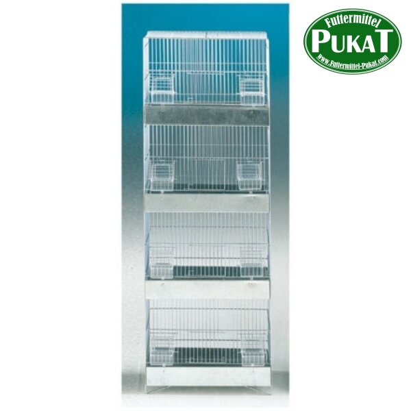DM 4-Ebene-Käfig cm39x23x114h Außenfütterung Metall-Boden