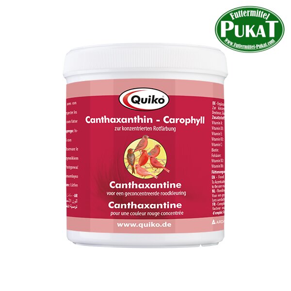 Quiko Canthaxantin: Ergänzungsfutter für Vögel mit Rotfärbung 500g
