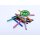 Farbringe offen Alu Stange a 20 Ringe Kanarien / Exoten - 3 mm - Komplettsett mit allen 10 Farben (200 Ringe)