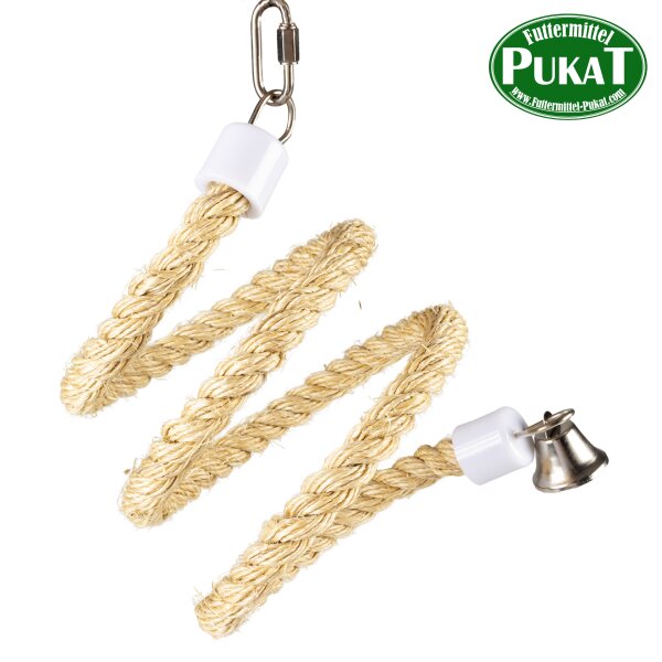 Spiralseil aus Sisal mit Glocke XS