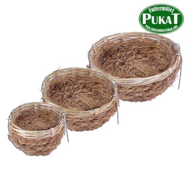 Kokos-Bambus Nest für Kanarien und Wildvögel 13cm