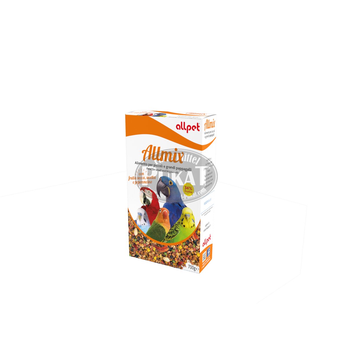 Allmix für Sittiche und Papageien 700g, 4,40