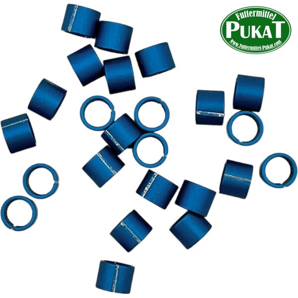 Farbringe Alu offen 4,0mm blau 10 Stück