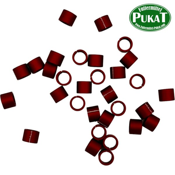 Farbringe Alu offen 4,5mm rot 10 Stück