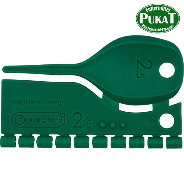 Kunststoff Farbringe/Markierungsringe 2,5mm dunkelgrün