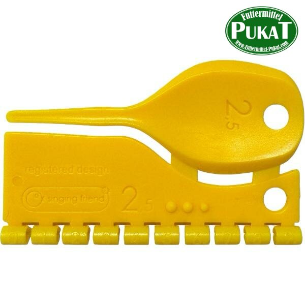 Kunststoff Farbringe/Markierungsringe 2,5mm gelb