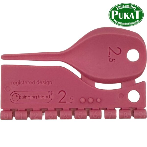 Kunststoff Farbringe/Markierungsringe 2,5mm rosa
