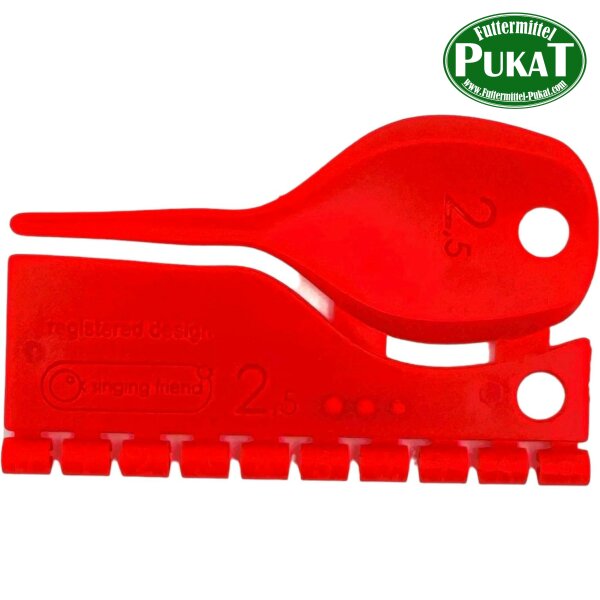 Kunststoff Farbringe/Markierungsringe 2,5mm rot