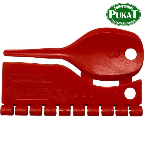 Kunststoff Farbringe für Kanarien 3,0mm rot