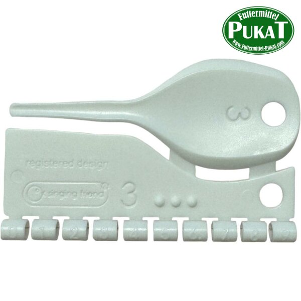 Kunststoff Farbringe für Kanarien 3,0mm weiß