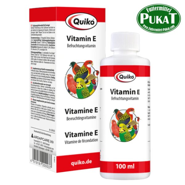 Quiko Vitamin E flüssig Vitamin für Ziervögel 200ml