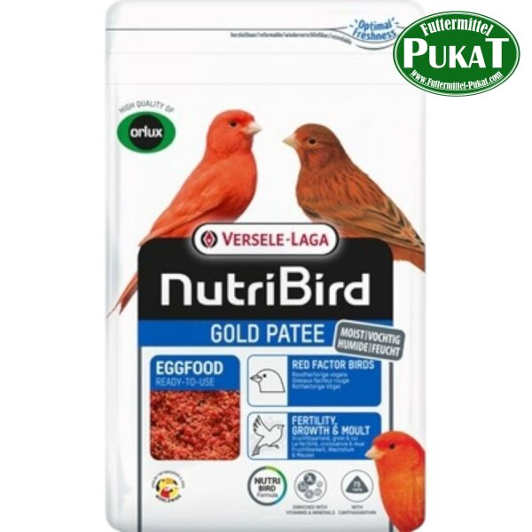 NutriBird Gold Patee Rotfaktorige Vögel 1kg