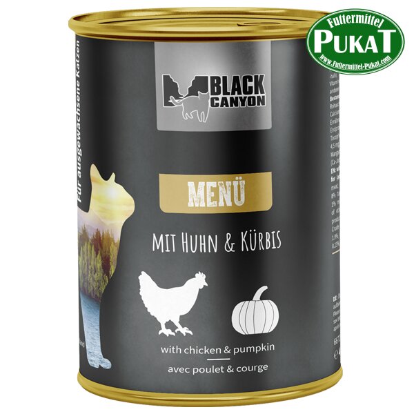 Black Canyon Cat Menü mit Huhn & Kürbisl 410g