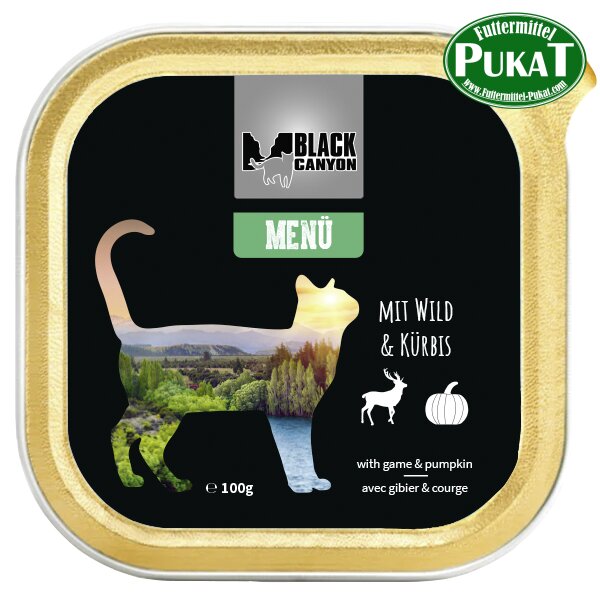 Black Canyon Cat Menü mit Wild & Kürbis 100g