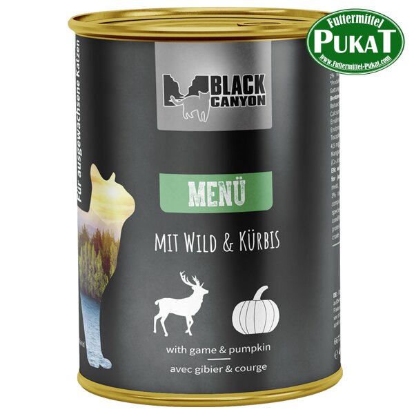 Black Canyon Cat Menü mit Wild & Kürbis 410g