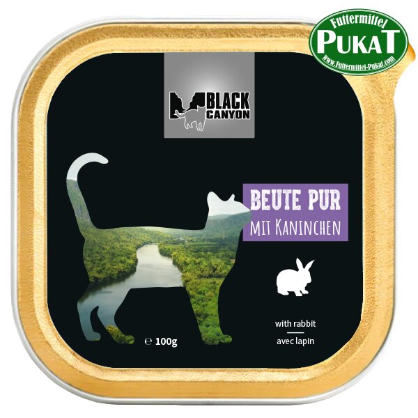 Black Canyon Cat Beute Pur mit Kaninchen 100g
