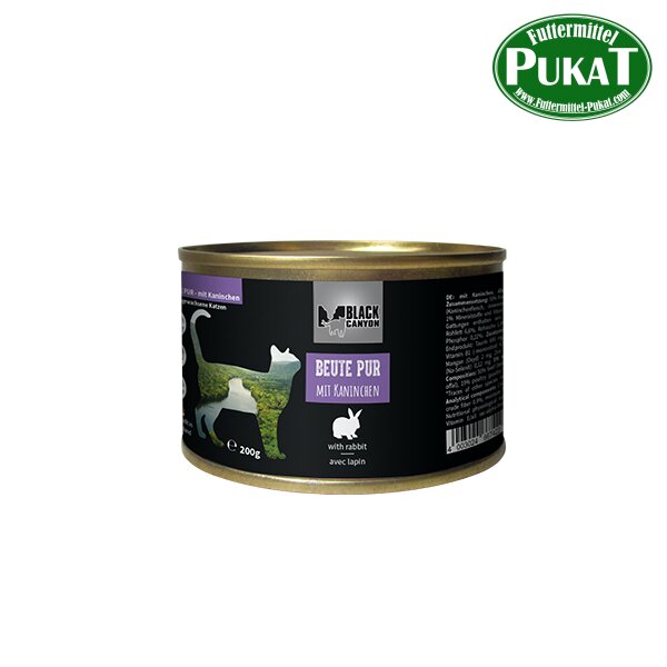 Black Canyon Cat Beute Pur mit Kaninchen 200g