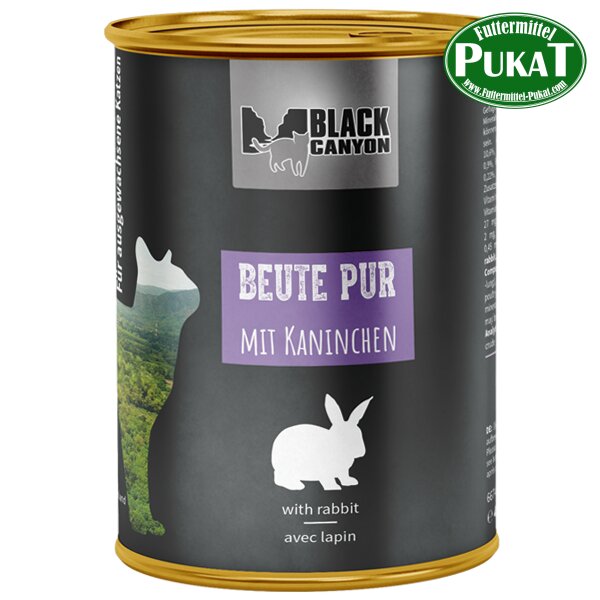Black Canyon Cat Beute Pur mit Kaninchen 410g