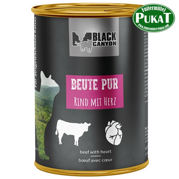 Black Canyon Cat Beute Pur Rind mit Herz 410g
