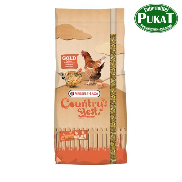 Country`s Best Hühnerfutter GOLD 4 Mix 20kg - Legehennen ab dem 1. Ei Pellets 3mm