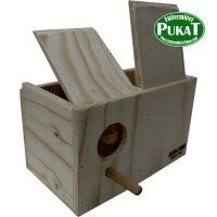 Holznest mit Dunkelkammer für Finken