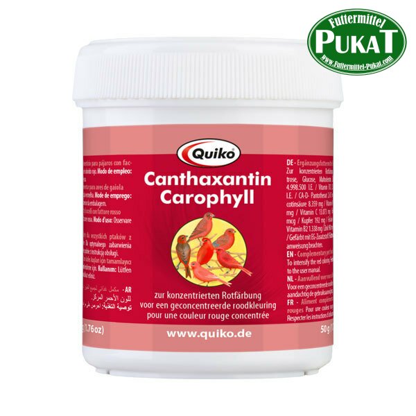 Quiko Canthaxantin: Ergänzungsfutter für Vögel mit Rotfärbung 50g