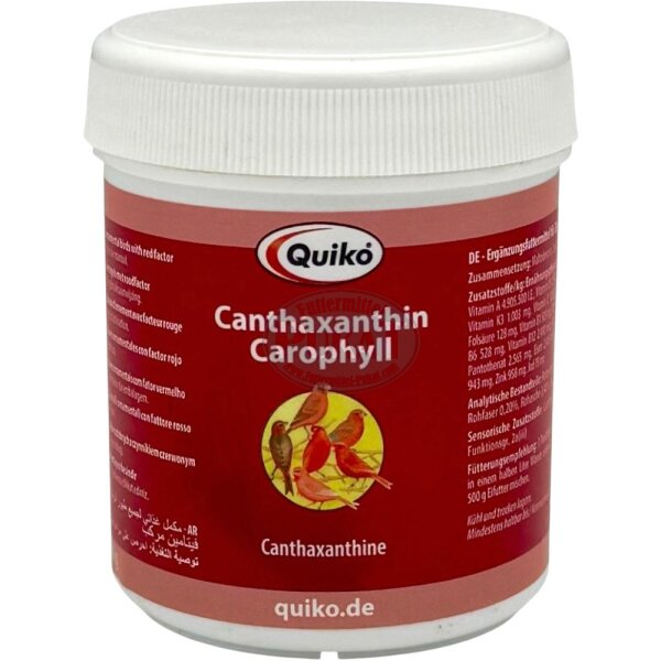 Quiko Canthaxantin: Ergänzungsfutter für Vögel mit Rotfärbung 50g