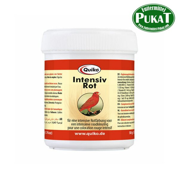 Quiko Intensiv Rot: Ergänzungsfutter für alle Vögel mit Rotfaktor 50g