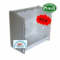 Pappkäfig komplett mit grüner Rückwand